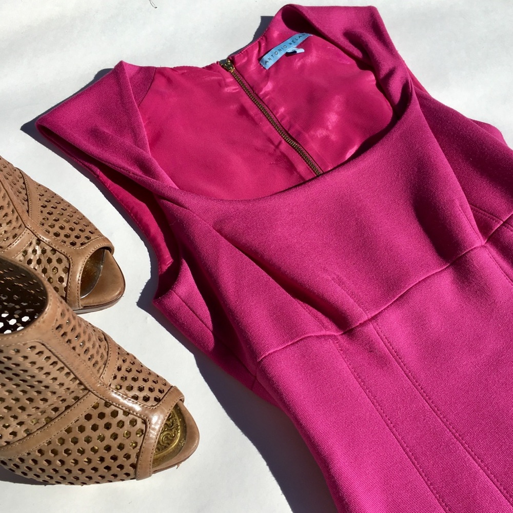 Antonio Melani Hot Pink Wiggle Pencil Dress
